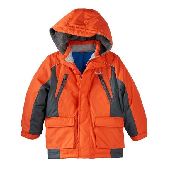 OshKosh B'gosh Other - Brand New Oshkosh B'Gosh Hooded Warm Jacket Coat Little Boys Size 4 Orange NEW